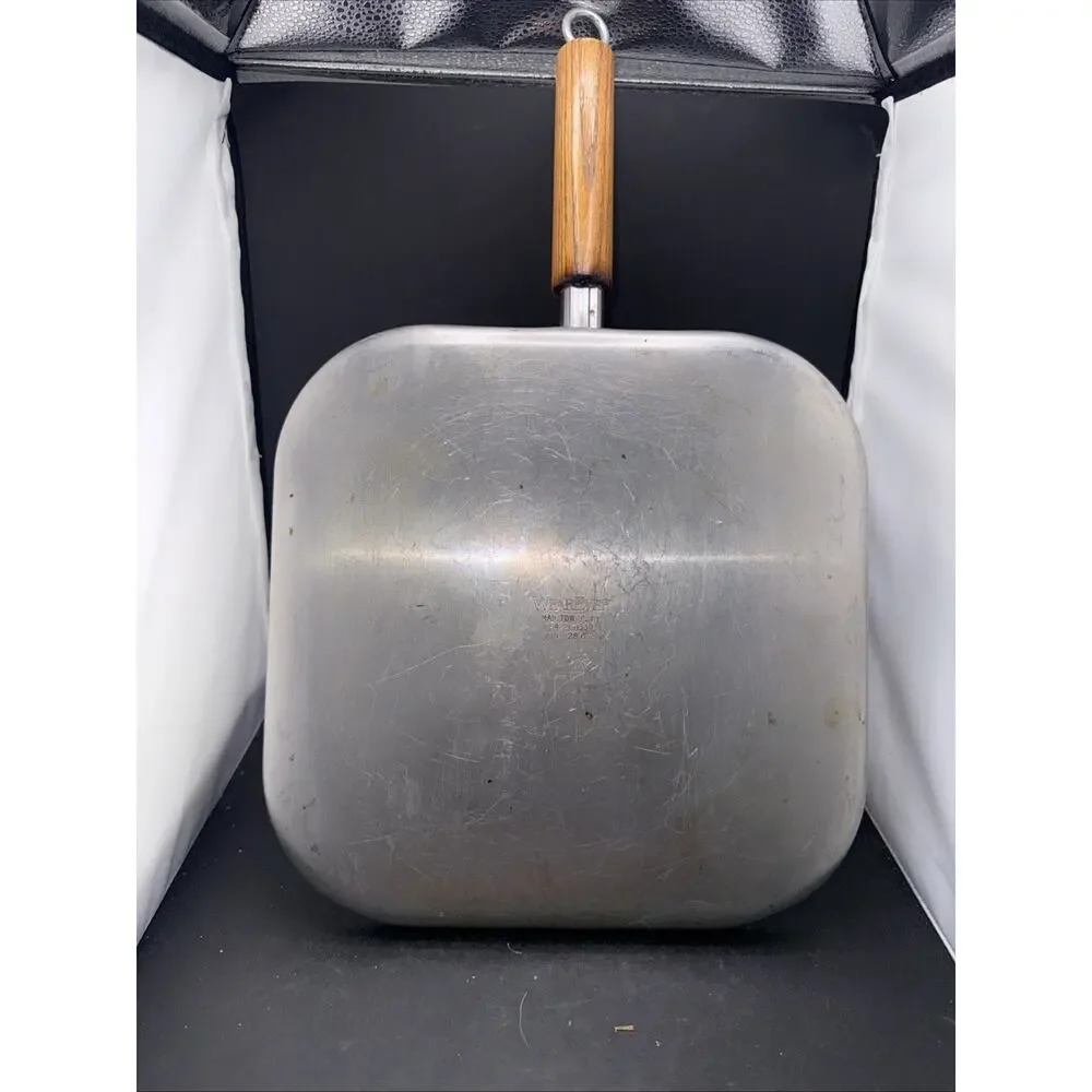 WearEver 11” Square Nonstick Griddle Pan 54221-1330 Wood Handle USA